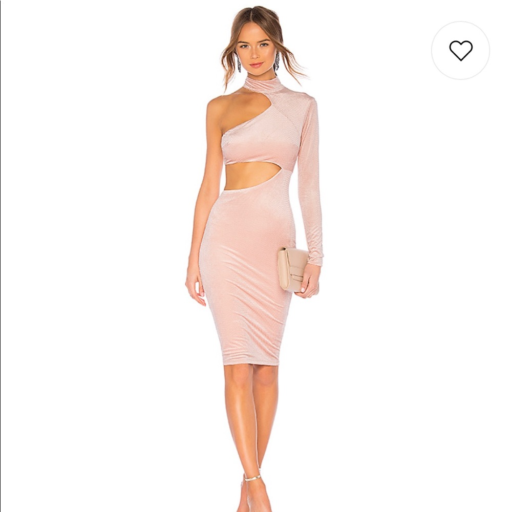 Michael Costello x Revolve Dress in Blush